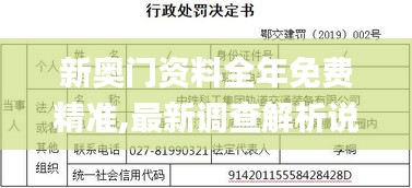 新奧門資料全年免費精準,最新調查解析說明_DX版15.919