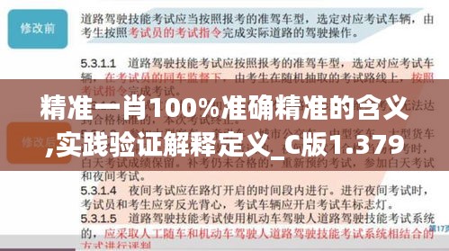 精準一肖100%準確精準的含義,實踐驗證解釋定義_C版1.379