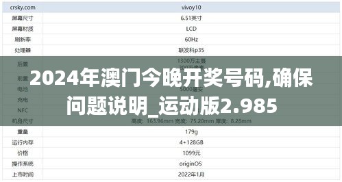 2024年澳門今晚開獎號碼,確保問題說明_運動版2.985