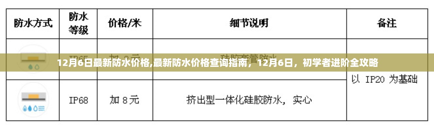 12月6日防水價格大全，查詢指南與初學者進階攻略