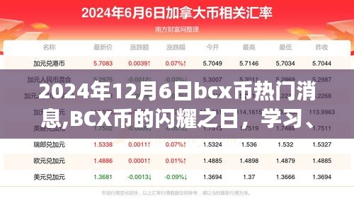 BCX幣閃耀之旅，學習、變革與自信的躍遷之旅（最新消息2024年12月6日）