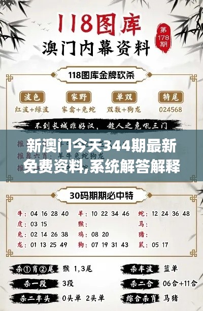 新澳門今天344期最新免費資料,系統(tǒng)解答解釋落實_4DM110.634