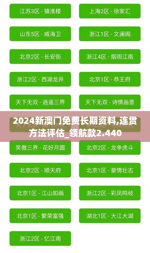 2024新澳門免費長期資料,連貫方法評估_領航款2.440