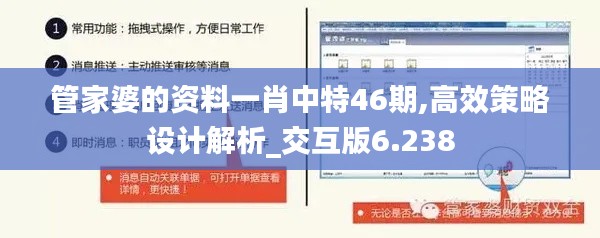 管家婆的資料一肖中特46期,高效策略設計解析_交互版6.238