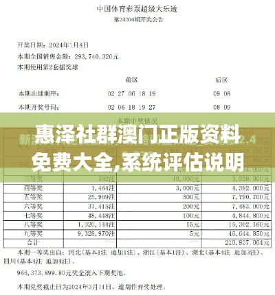 惠澤社群澳門正版資料免費大全,系統評估說明_Ultra1.944