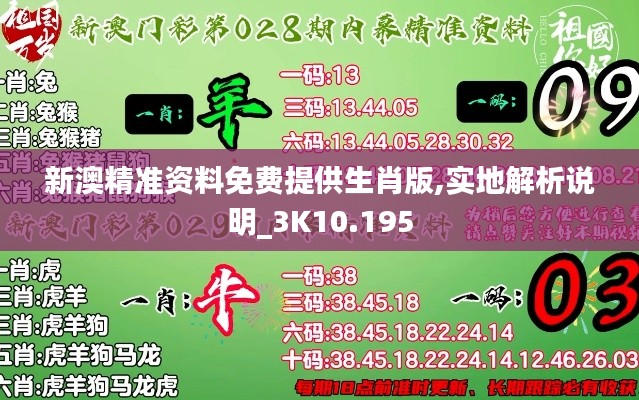 新澳精準(zhǔn)資料免費(fèi)提供生肖版,實(shí)地解析說明_3K10.195