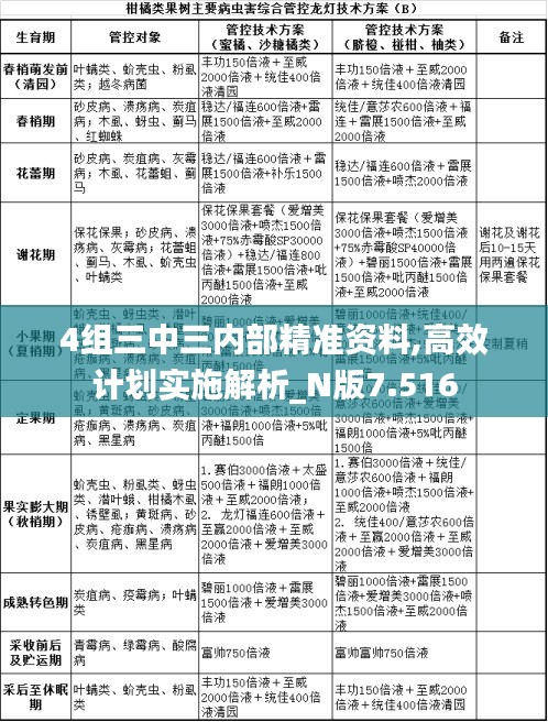 4組三中三內部精準資料,高效計劃實施解析_N版7.516