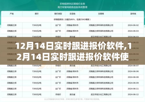 12月14日實時跟進報價軟件使用指南，全方位教程，從入門到進階