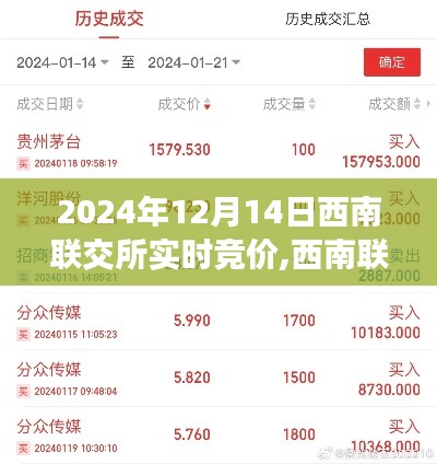 2024年12月14日西南聯交所實時競價，開啟交易新紀元