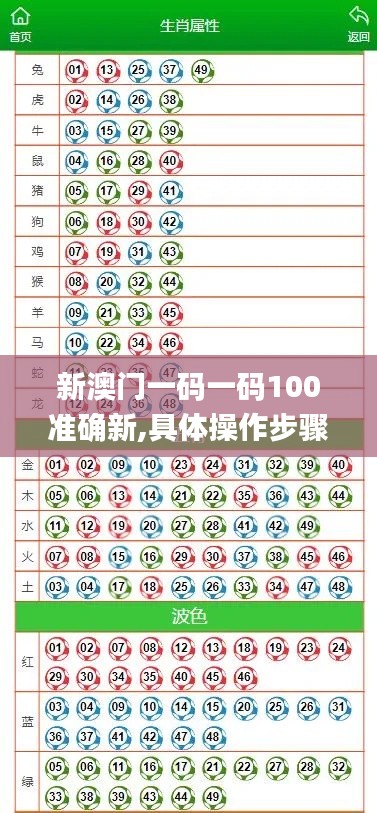 新澳門一碼一碼100準確新,具體操作步驟指導_旗艦款8.120