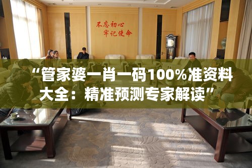 “管家婆一肖一碼100%準資料大全：精準預測專家解讀”