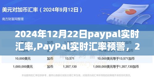 2024年12月22日PayPal實時匯率走勢分析與預測，匯率預警及市場動態