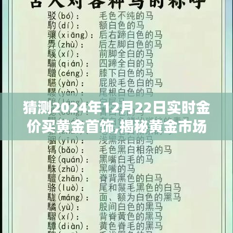 揭秘黃金市場走勢，預測黃金首飾價格走向，洞悉未來黃金市場趨勢（2024年黃金首飾價格展望）