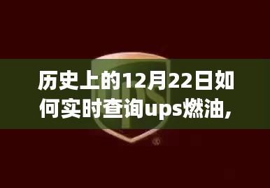 歷史上的12月22日UPS燃油實時查詢指南，變化中學習，成就夢想之旅