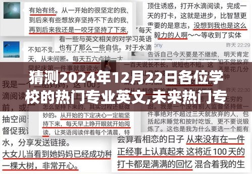 未來熱門專業大猜想，2024年12月22日夢想起航日的熱門專業展望