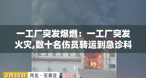 一工廠突發爆燃：一工廠突發火災,數十名傷員轉運到急診科 