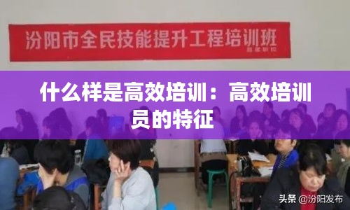 什么樣是高效培訓：高效培訓員的特征 