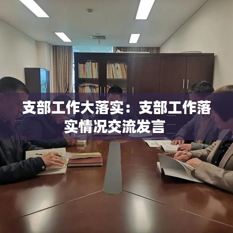 支部工作大落實：支部工作落實情況交流發言 