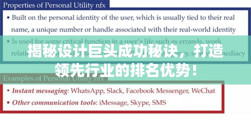 揭秘設計巨頭成功秘訣，打造領先行業的排名優勢！