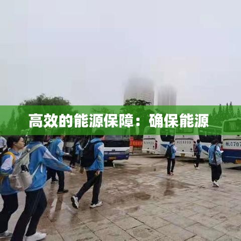 高效的能源保障：確保能源 