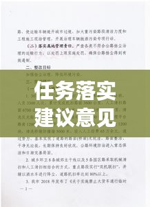 任務落實建議意見：任務落實情況匯報 