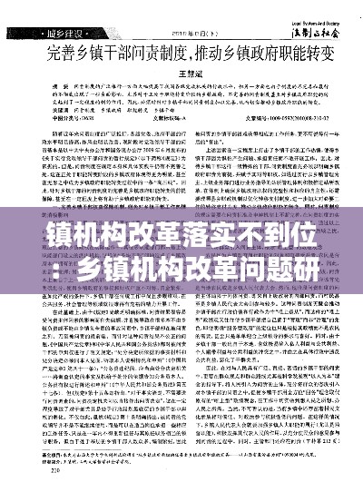 鎮機構改革落實不到位：鄉鎮機構改革問題研究 