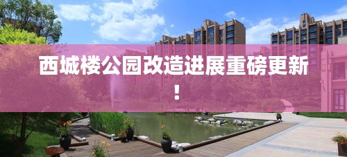 西城樓公園改造進展重磅更新！