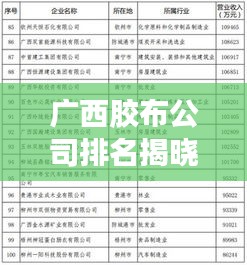 廣西膠布公司排名揭曉，權威榜單助你挑選優質合作伙伴！