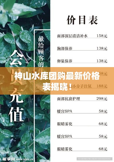 神山水庫團購最新價格表揭曉！