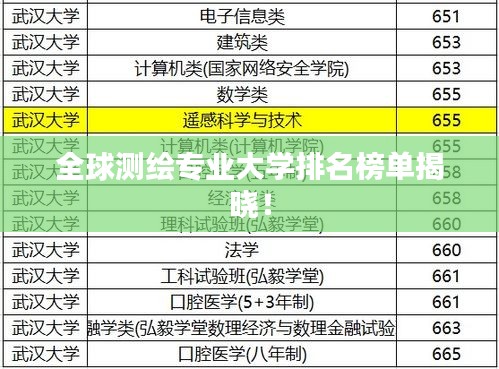 全球測繪專業(yè)大學(xué)排名榜單揭曉！