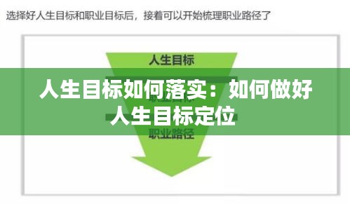 人生目標如何落實：如何做好人生目標定位 