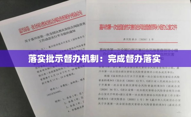 落實批示督辦機制：完成督辦落實 