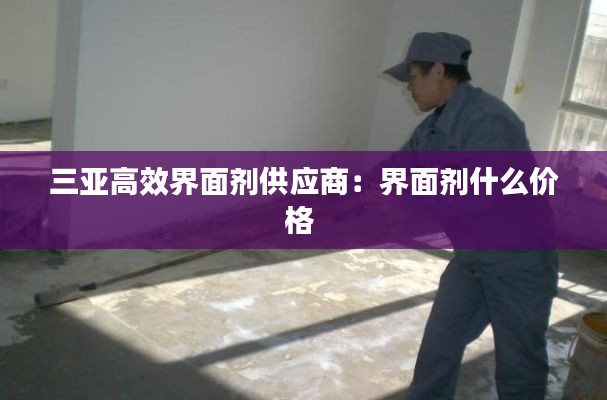 三亞高效界面劑供應商：界面劑什么價格 