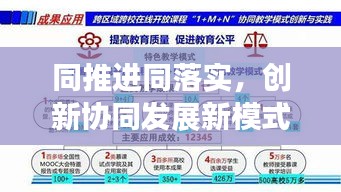 同推進同落實，創新協同發展新模式