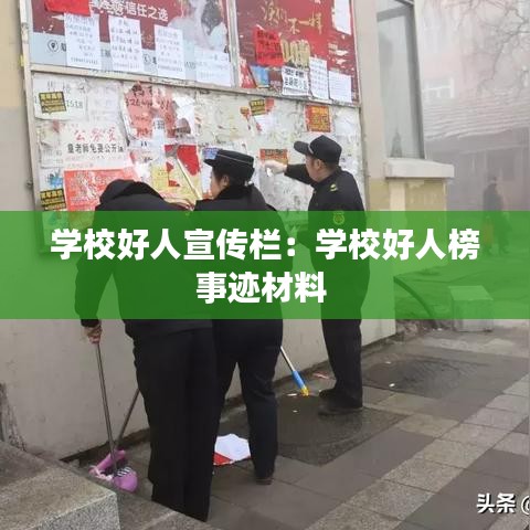 學校好人宣傳欄：學校好人榜事跡材料 