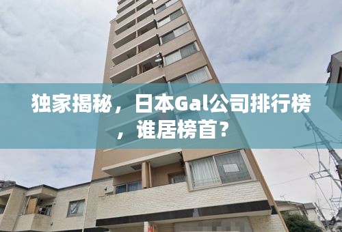 獨家揭秘，日本Gal公司排行榜，誰居榜首？