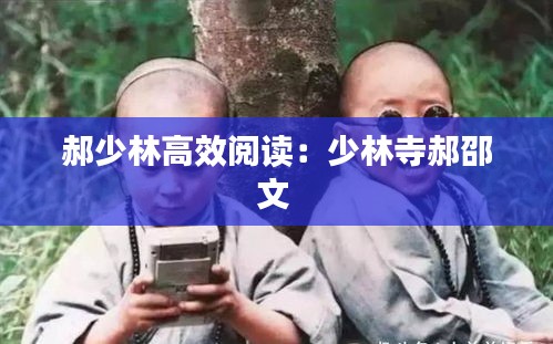 郝少林高效閱讀：少林寺郝邵文 