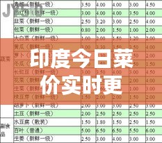 印度今日菜價(jià)實(shí)時(shí)更新，最新消息一覽