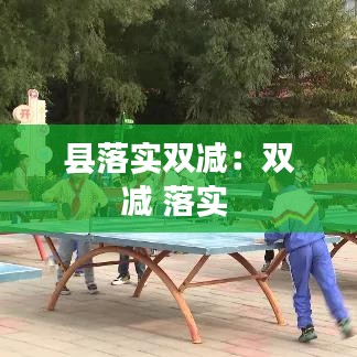 縣落實雙減：雙減 落實 