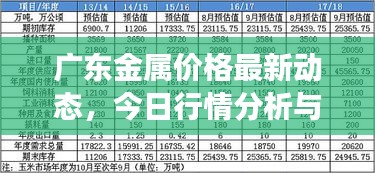 廣東金屬價格最新動態(tài)，今日行情分析與展望