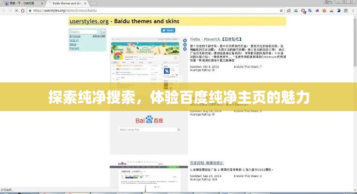 探索純凈搜索，體驗(yàn)百度純凈主頁(yè)的魅力