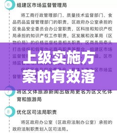 上級實施方案的有效落實策略